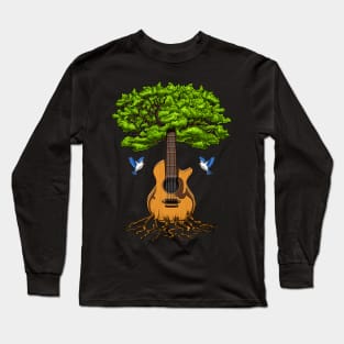Tree Of Life Acoustic Guitar Long Sleeve T-Shirt